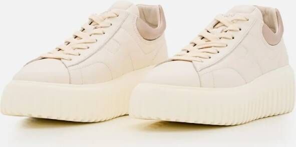Hogan Low-Top Sneakers H-Stripes Lace Up Sneakers in beige