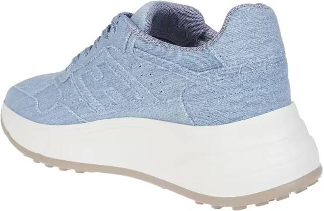 Hogan Low-Top Sneakers H669 Textured Cotton Sneakers With Sole in blauw