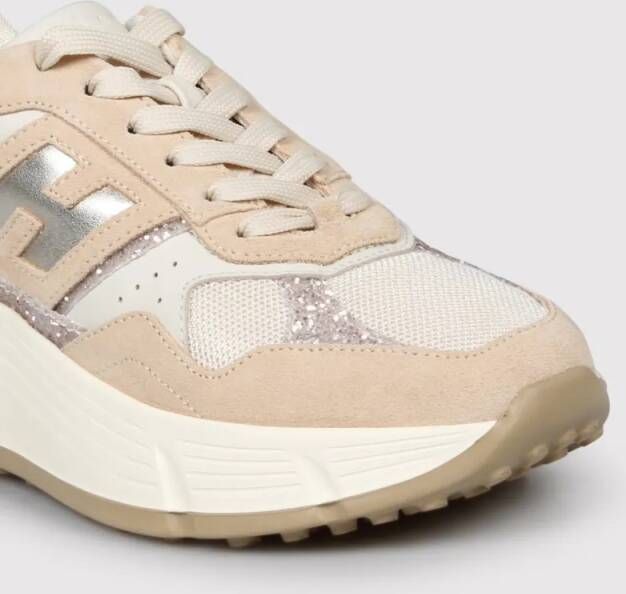 Hogan Low-Top Sneakers Hi-Fi Sneakers With Suede And Sequin Details in beige