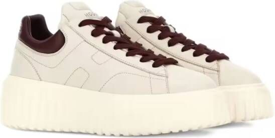 Hogan Low-Top Sneakers Platform Sneakers With Round Toe in beige