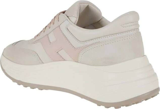 Hogan Low-Top Sneakers Retro-Inspired Suede And Technical Fabric Sneakers in beige