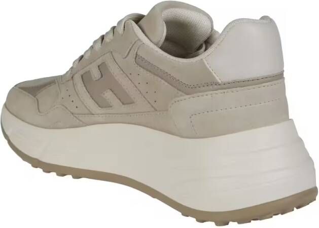 Hogan Low-Top Sneakers Sole Suede And Leather Sneakers in beige