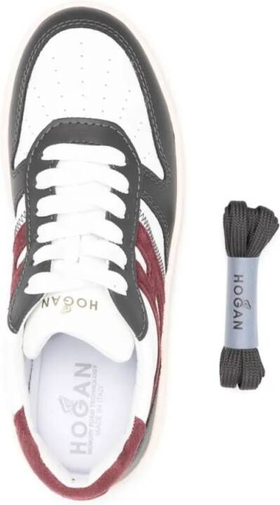 Hogan Low-Top Sneakers White Sneakers With Textured Accents And Sporty Si in meerkleurig