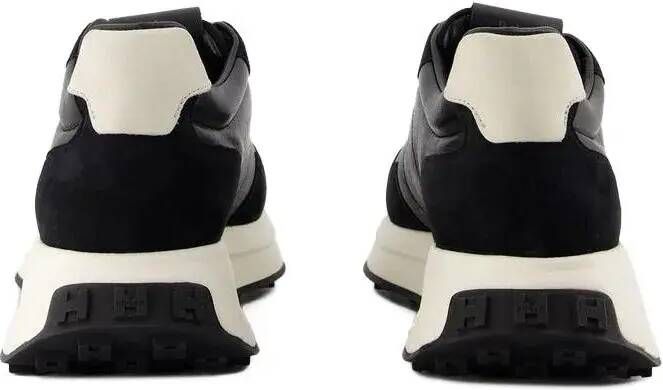 Hogan Low-Top Sneakers H641 Leather Black in zwart