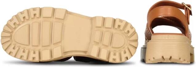 Hogan Low-Top Sneakers Plateau Sandalen aus Leder in bruin