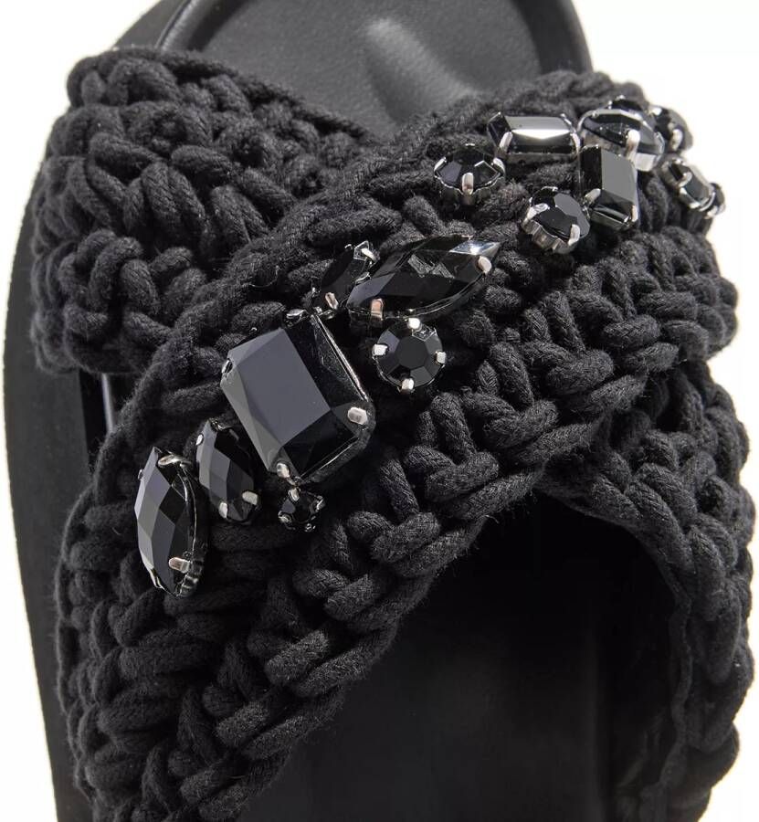 INUIKII Slippers & Mules Woven Stones Platform in zwart