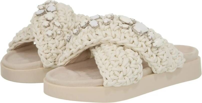 INUIKII Slippers & Mules Woven Stones in crème