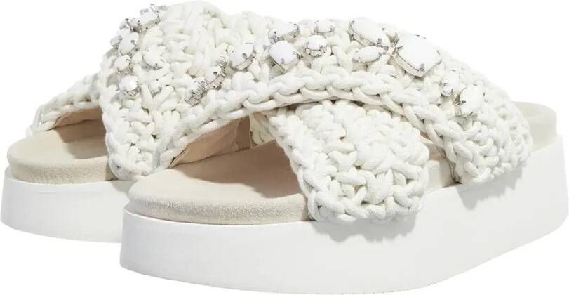 INUIKII Slippers & Mules Woven Stones Platform in wit