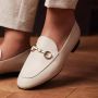 Isabel Bernard Loafers Vendôme Fleur calfskin leather loafers in beige - Thumbnail 2