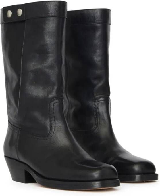 Isabel marant Boots Black Leather Boots in zwart