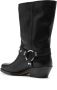 Isabel marant Boots Mid-Calf Leather Boots With Decorative Strap And B in zwart - Thumbnail 3