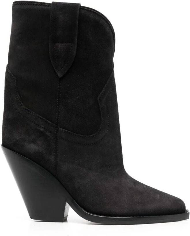 Isabel marant Boots Pointed-Toe Suede Boots in zwart