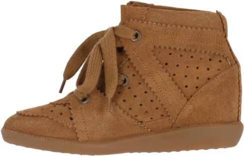 Isabel marant Low-Top Sneakers "Bobbie" Wedge Sneakers Brown in bruin