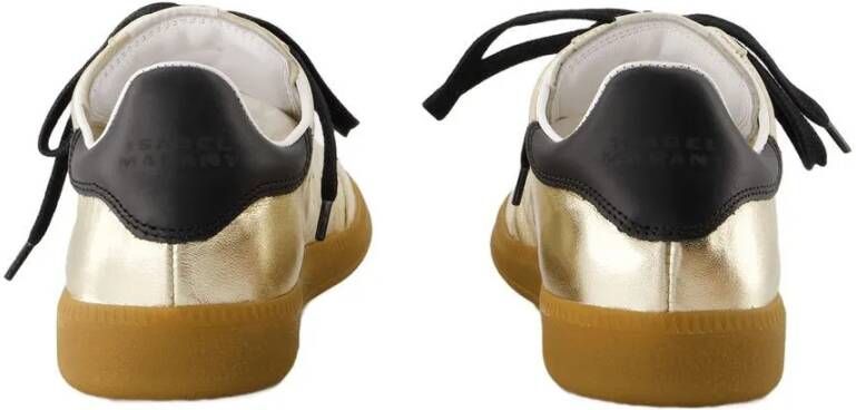Isabel marant Low-Top Sneakers Kaycee Ga Sneakers Leather Gold in staalgrijs