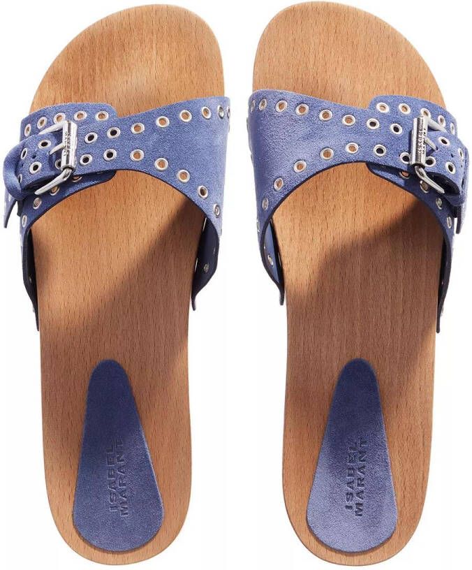 Isabel marant Sandalen Jaso Leather Slides in blauw