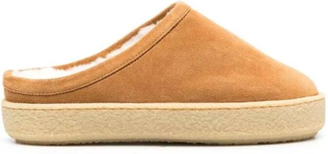 Isabel marant Slippers & Mules Fozee Suede Flatform Mules in bruin