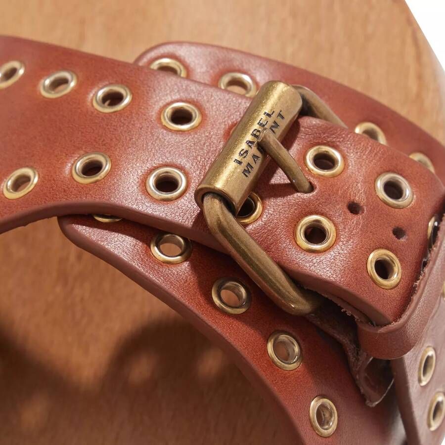 Isabel Marant Bruin leren slippers sandalen - Foto 4