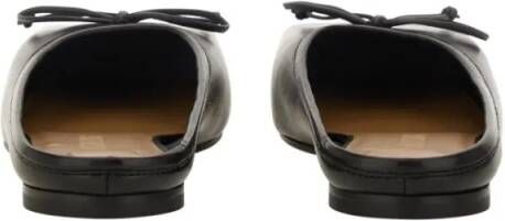 Jacquemus Black Lambskin Mules With Bow Detail in zwart