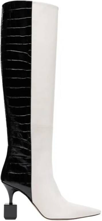 Jacquemus Boots Les Bottes Bisou Leather Boots in wit