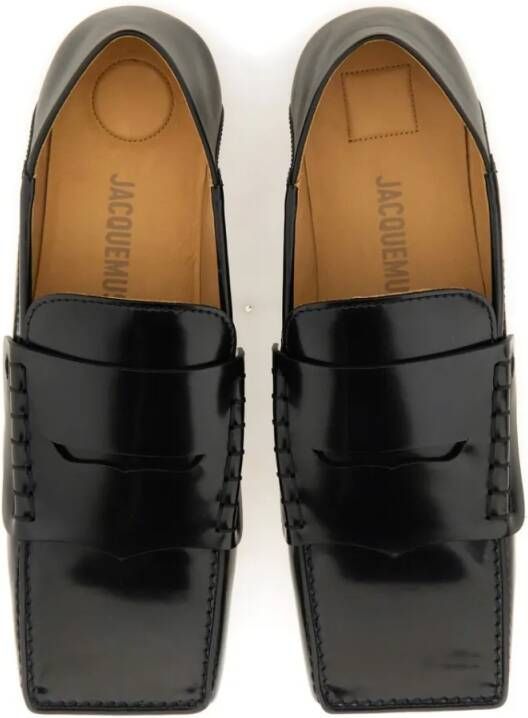 Jacquemus Carre Moccasin in zwart