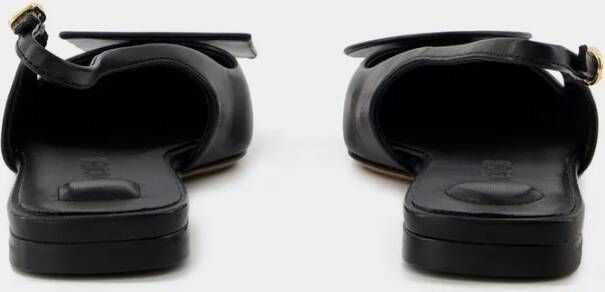 Jacquemus Les Slingbacks Duelo P Pumps Leather Black in zwart