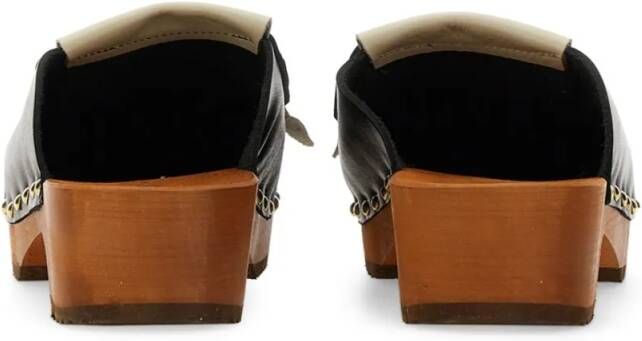 サンダル・ミュール Jejia Fringe-Detail Leather Clogs Jejia Fringed Mules in White | Lyst