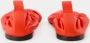Jil Sander Rode Leren Ballerina's Instap Ronde Neus Red Dames - Thumbnail 2