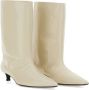 Jil Sander Boots Mid-Calf Heeled Boots With Glossy Finish in beige - Thumbnail 1
