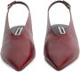 Jil Sander Hoge hakken Red Leather Slingback in rood - Thumbnail 1