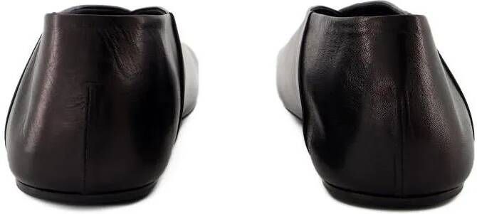 Jil Sander Loafers Ballerinas Leather Black in zwart