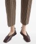 Jil Sander Mahogany Leather Ring Ballerina With Stitched Deta in zwart - Thumbnail 1