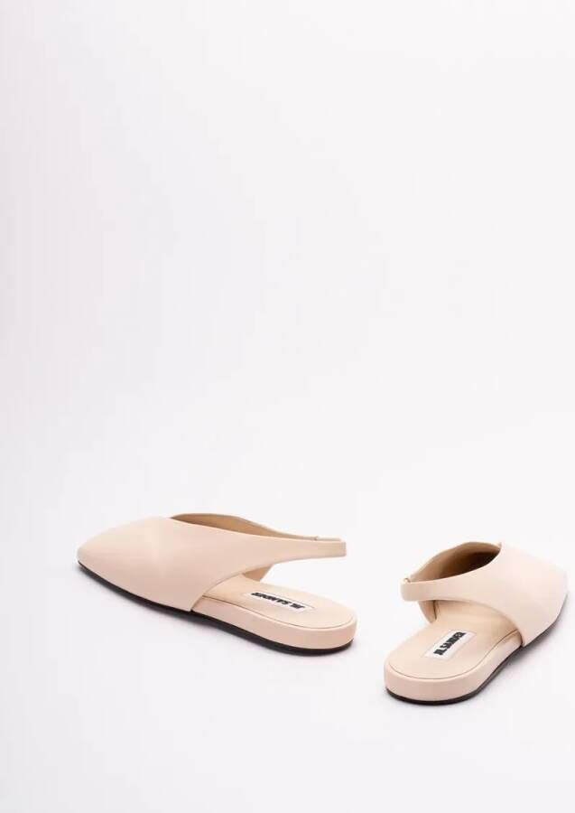 Jil Sander Pointed Toe Ballerinas in beige