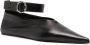 Jil Sander Zwarte Leren BalletBallerina Black Dames - Thumbnail 2