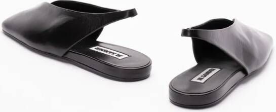 Jil Sander Pointed Toe Ballerinas With Slingback Strap in zwart