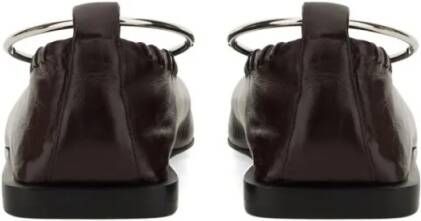 Jil Sander "Ring" Dancer Flats in rood