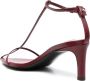 Jil Sander Sandalen Burgundy Leather Sandal With Ankle Strap in rood - Thumbnail 1