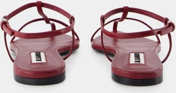 Jil Sander Sandalen Sandals Leather Red in rood