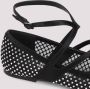 Jimmy Choo Black Leather And Mesh Ballerinas in zwart - Thumbnail 2