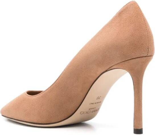 Jimmy Choo Hoge hakken Pointed Toe Slip-On Pumps With High Stiletto Heel in beige