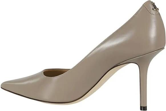 Jimmy Choo Hoge hakken Taupe Leather Love 85 Pumps in beige