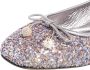 Jimmy Choo Loafers Elme Glitter Ballerine Shoes in zilver - Thumbnail 1