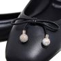 Jimmy Choo Elme Ballerina Flats met kristalversierde parels Black Dames - Thumbnail 3
