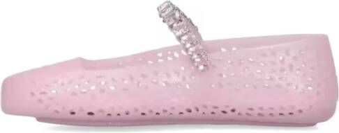 Jimmy Choo "Mary Jane Jelly" Ballerinas – Pink in roze