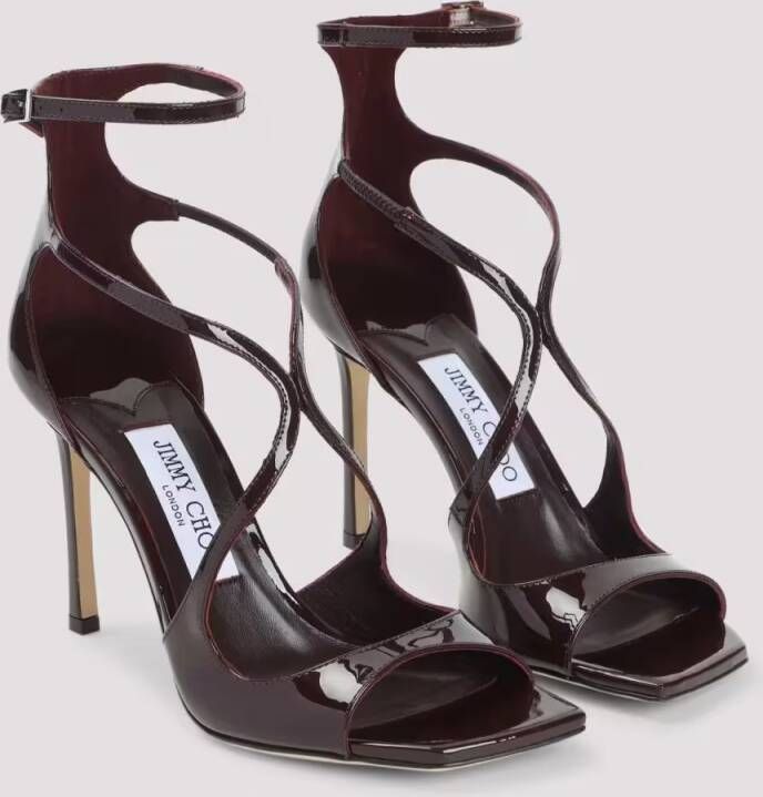 Jimmy Choo Sandalen Azia95 Sandals With Squared Open Toe And Ankle Str in zwart