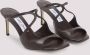 Jimmy Choo Sandalen Peep-Toe Brown Sandals With Crisscross Straps And in zwart - Thumbnail 2