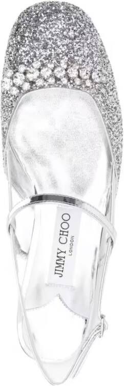 Jimmy Choo Sandalen Round Toe Slingback Sandals in zilver