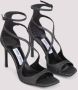 Jimmy Choo Sandalen Striking Black Metallic Sandals in zwart - Thumbnail 2