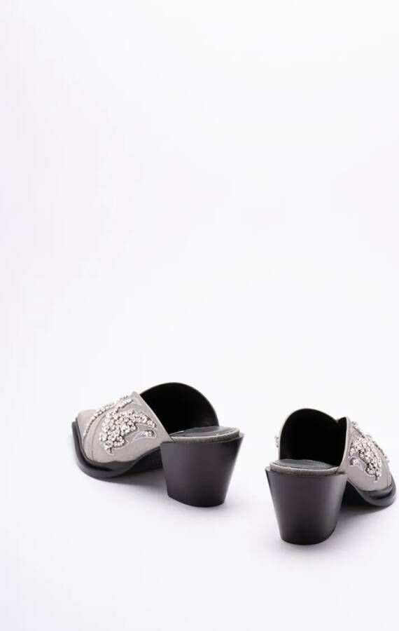 Jimmy Choo Slippers & Mules `Cece Mule Ii 60` in grijs