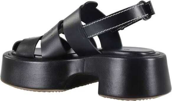 J.W.Anderson Sandalen Cage Design Black Platform Sandal in zwart