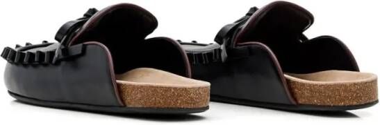 J.W.Anderson Slippers & Mules Black Bow Tie Leather Mules in zwart